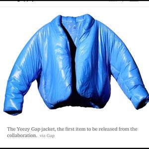 Yeezy gap round blue jacket